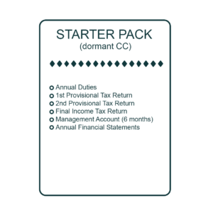 Starter pack - dormant CC